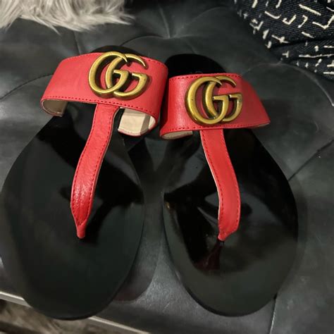 gucci marmont thong sandals blue|Gucci Marmont open toe sandals.